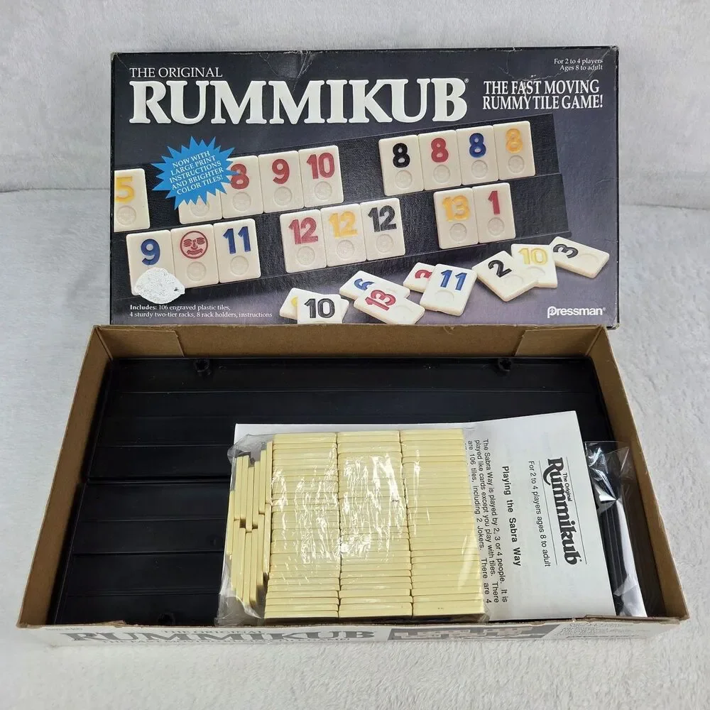 Vintage 1990 Rummikub Tile Game COMPLETE W/ Instructions Pressman Fast Shipping! - Picture 2 of 10